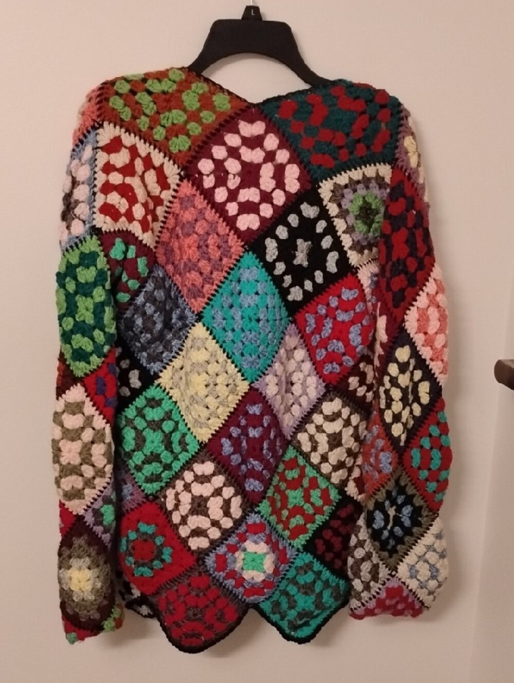 Multicolor Patchwork Crochet Sweater Tunic - Women - Picture 4 of 12